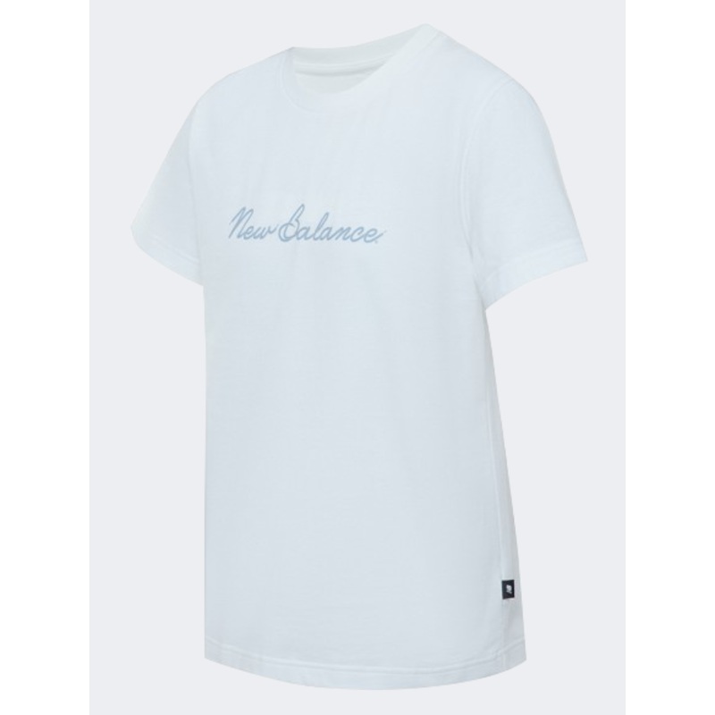 New Balance Script Women Lifestyle T-Shirt White