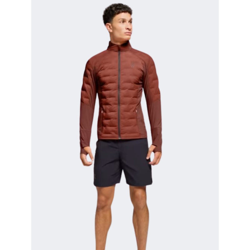 On Climate Men Running Jacket Auburn/Ruby