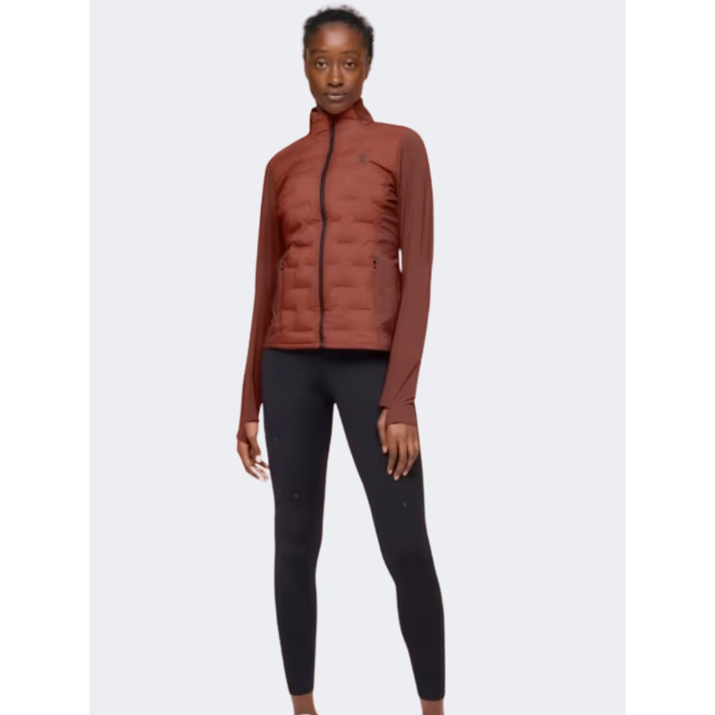On Climate Women Running Jacket Auburn/Ruby