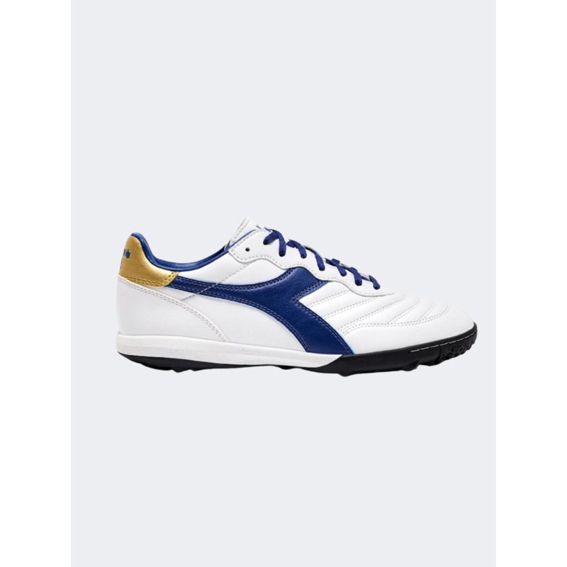 Diadora Brasil 2 Men Football Shoes White/Blue/Gold