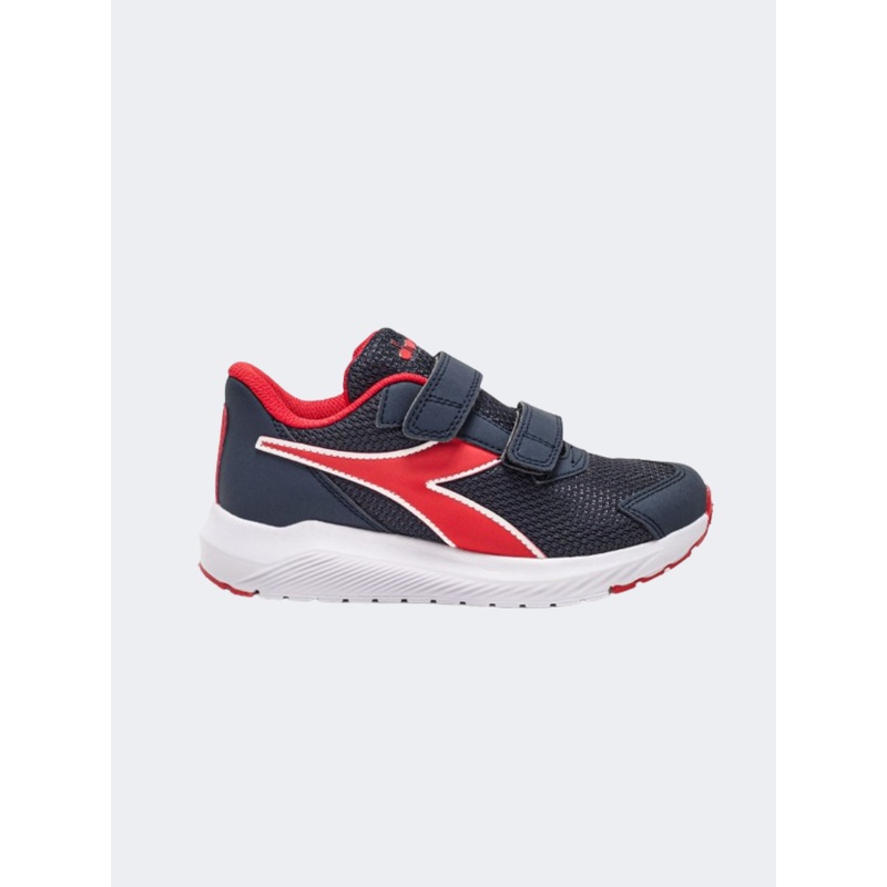 Diadora Falcon 4 V Ps Boys Running Shoes Blue Corsair/Red