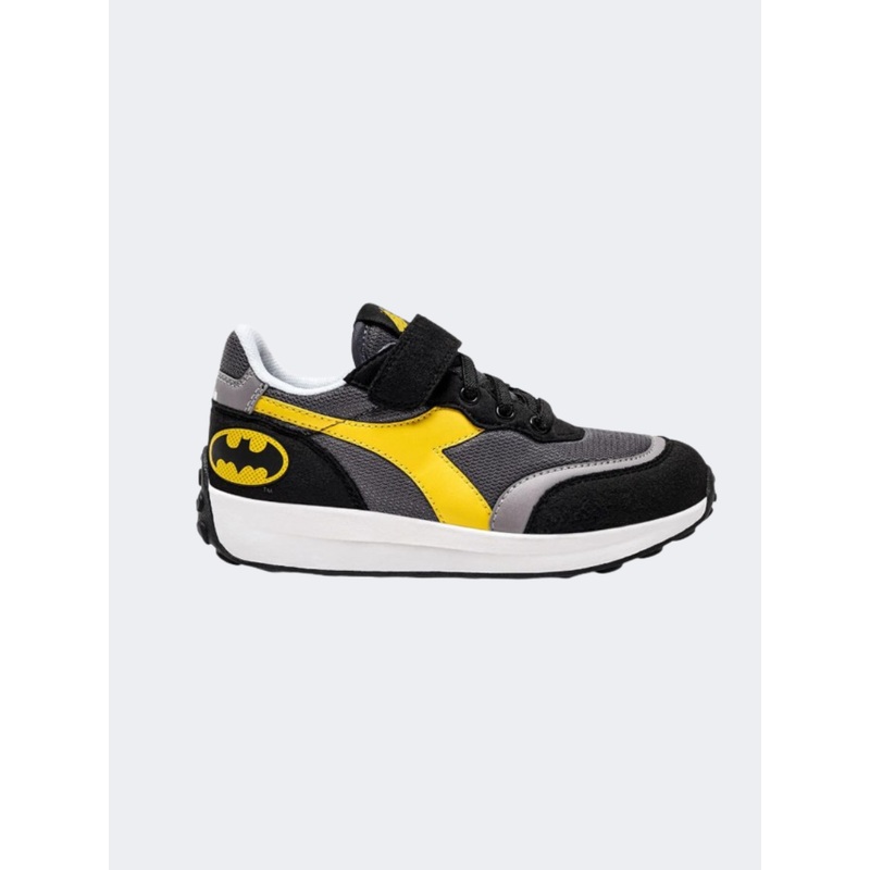 Diadora Race Batman Ps Boys Lifestyle Shoes Black/Grey/Yellow