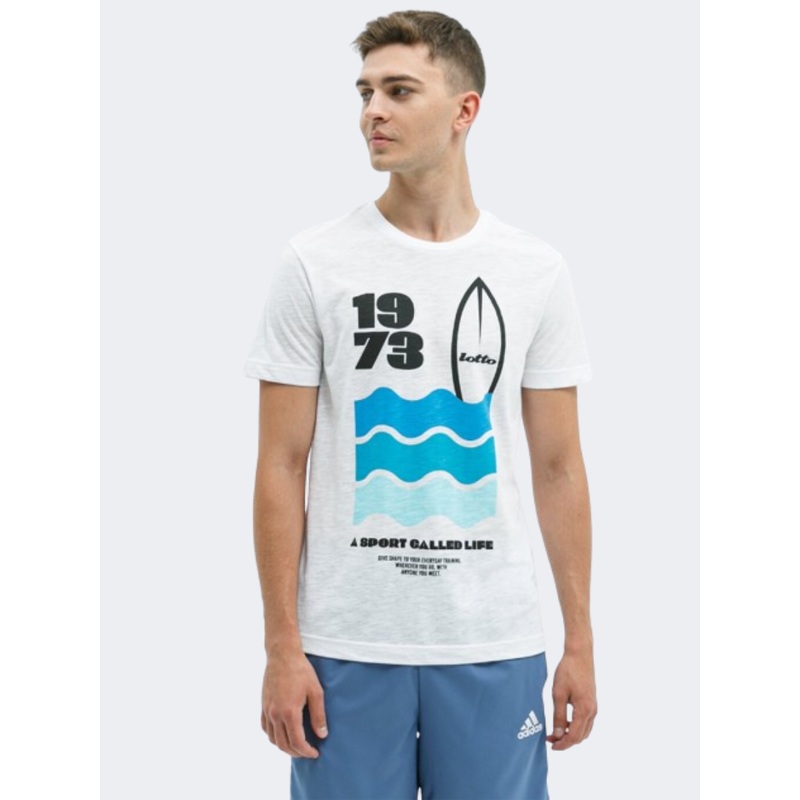Lotto Beach Surf Ii Pl Men Lifestyle T-Shirt Bright White