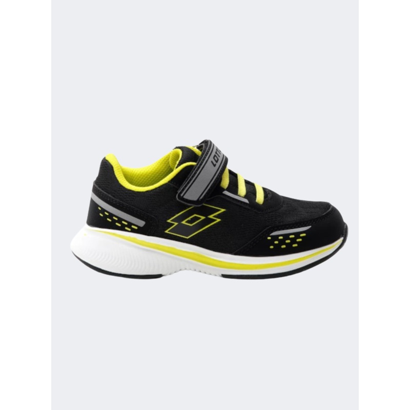 Lotto Speedevo 600 Amf Ps Boys Running Shoes Black/Yellow/Grey