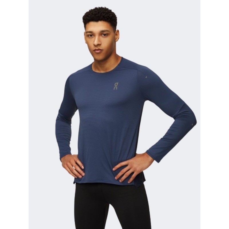 On Performance Men Running Long Sleeve Denim/Navy