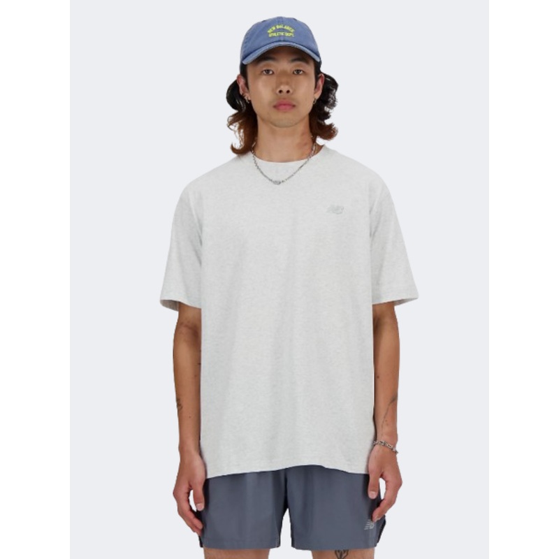 New Balance Athletics Men Lifestyle T-Shirt Ash  Heather