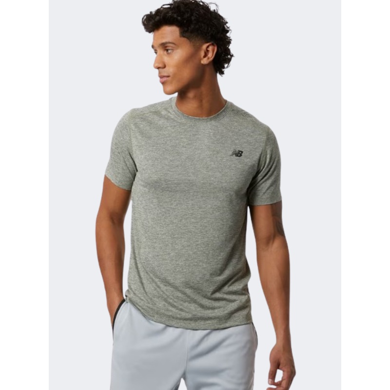 New Balance Core Heathered Men Performanc T-Shirt Olive Leaf
