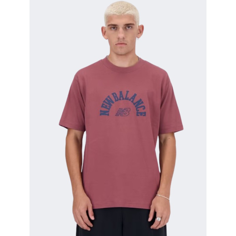 New Balance Graphic Men Lifestyle T-Shirt Washed Burgundy