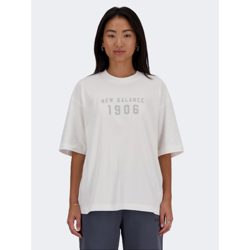 New Balance Iconic Collegiate Women Lifestyle T-Shirt  White