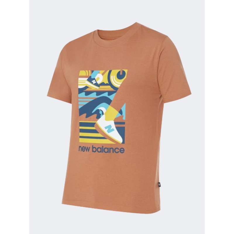 New Balance Triathlon Men Lifestyle T-Shirt Walnut
