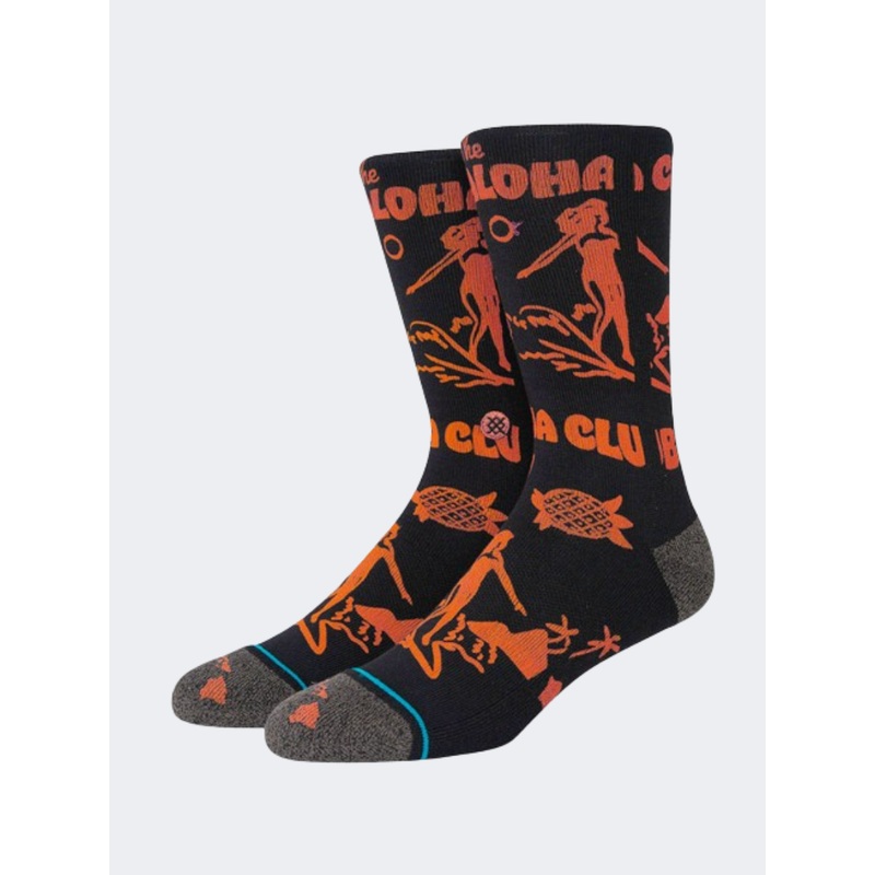 Stance Live Aloha Unisex Lifestyle Sock Washed Black/Orange