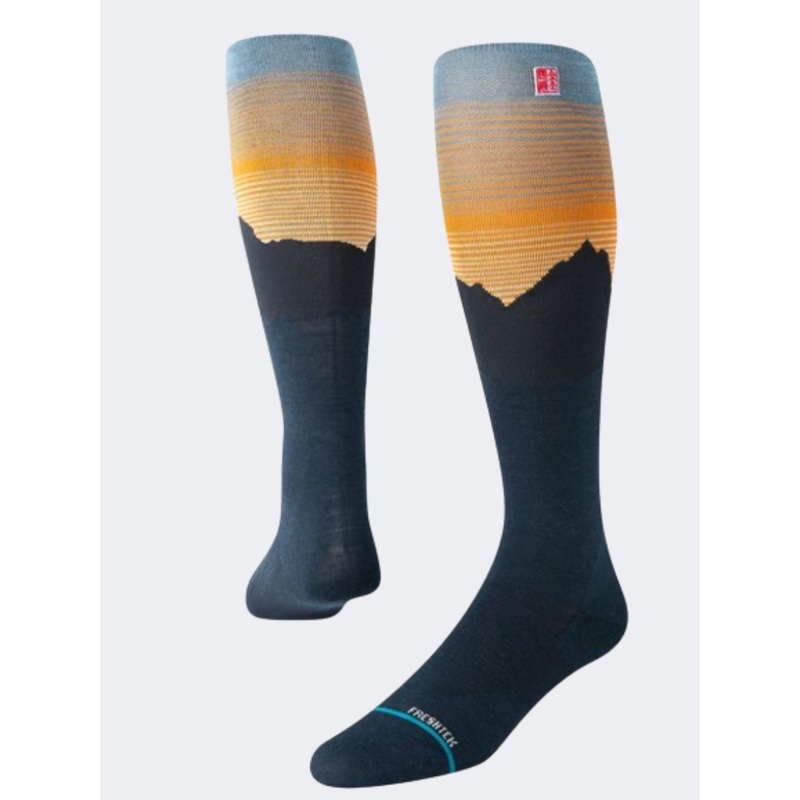 Stance Rising Jimmy Chin Snow Unisex Skiing Sock Navy/Orange/Black