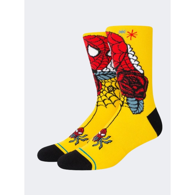 Stance Spiderman Spidey Season Unisex Lifestyle Sock Yellow/Red