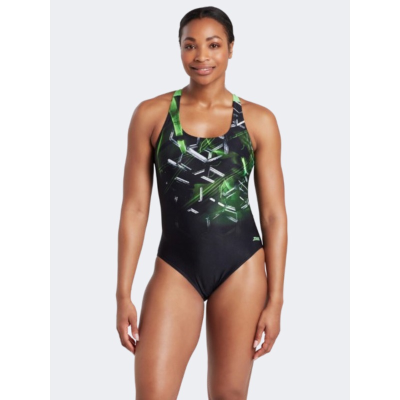 Zoggs Actionback Women Swim Monokini Black/Green