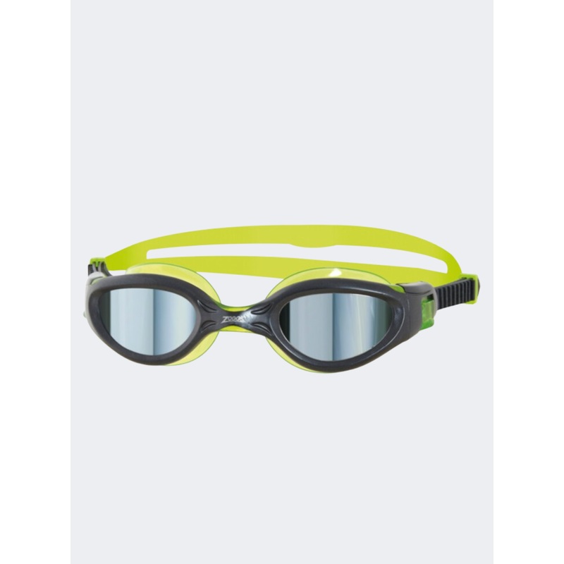 Zoggs Phantom Elite Mirror Unisex Swim Goggles Black/Lime/Smoke