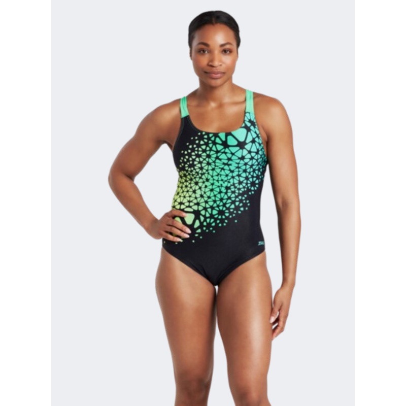 Zoggs Speedback Women Swim Monokini Black/Green