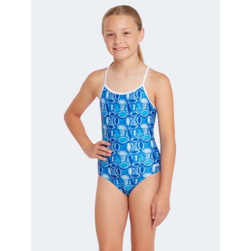 Zoggs Sprintback Girls Swim Monokini Blue