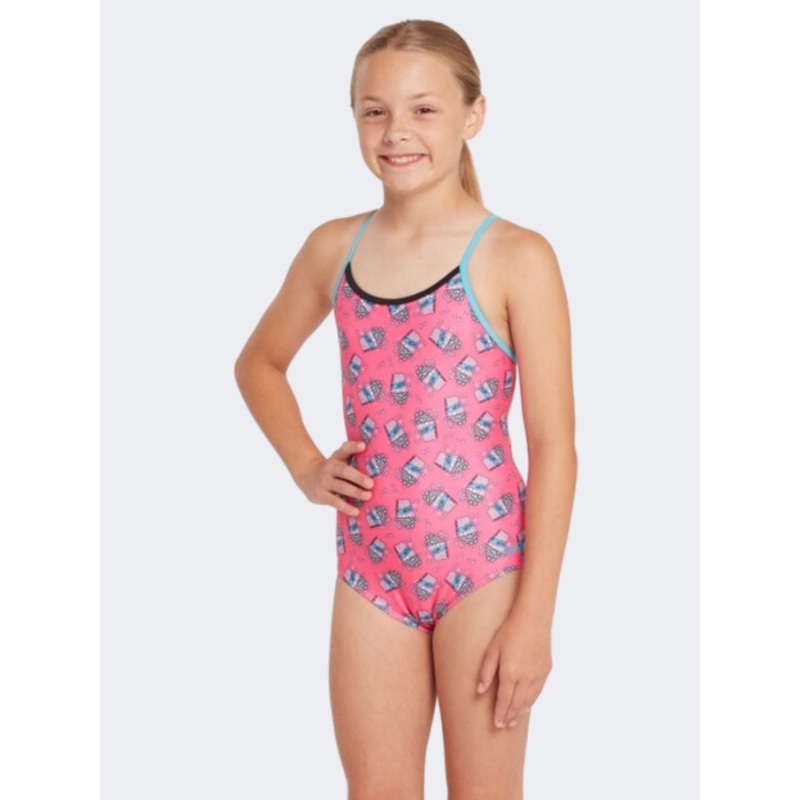 Zoggs Starback Girls Swim Monokini Pink/Blue