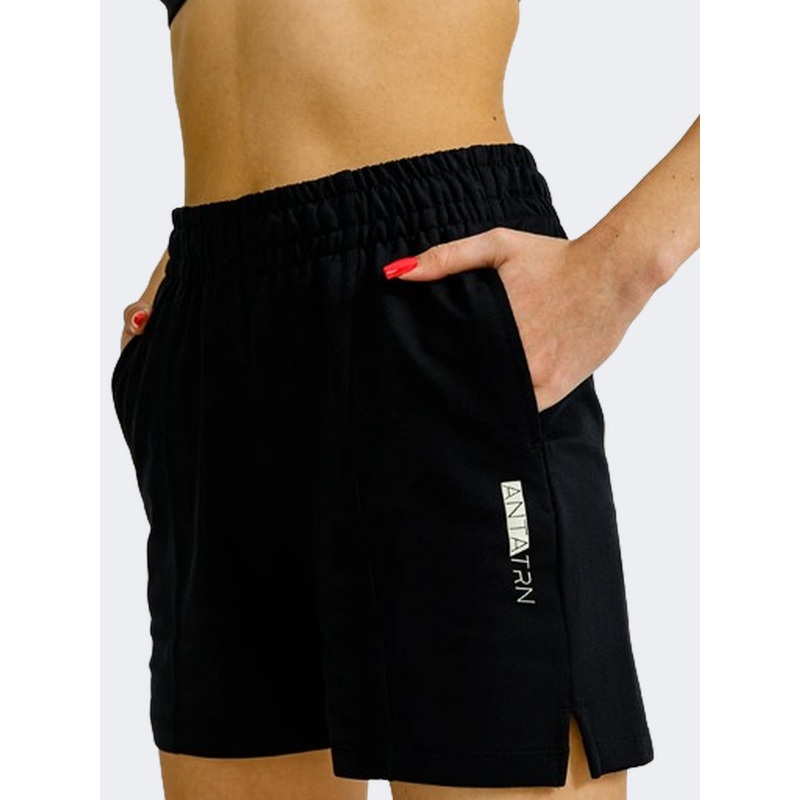 Anta Knitted Women Training Short Black