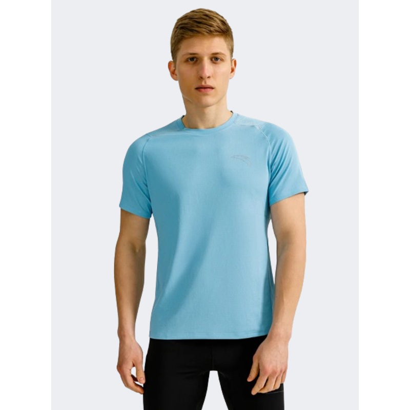 Anta Men Running T-Shirt Light Blue