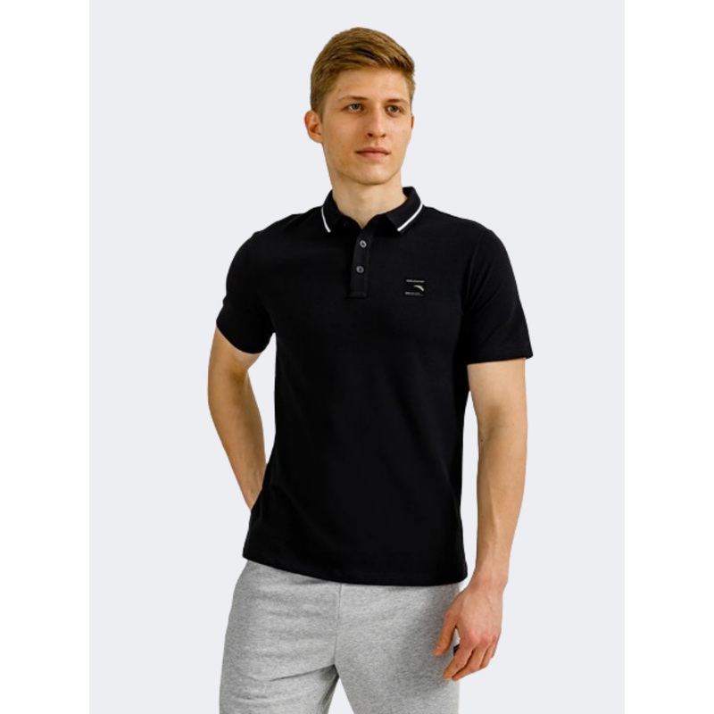Anta Men Training Polo Short Sleeve Black