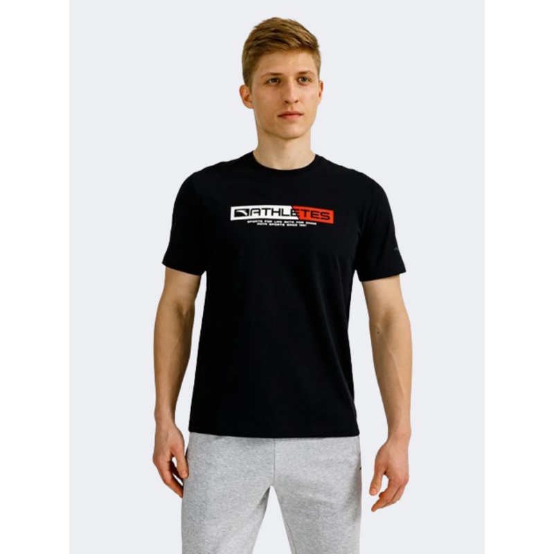 Anta Natural Men Training T-Shirt Black/White/Red