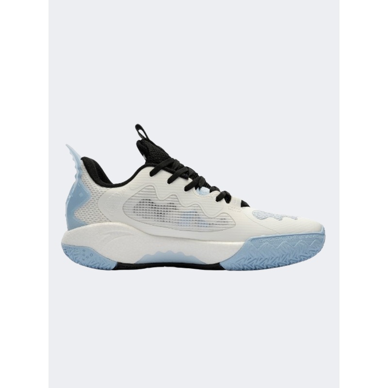 Anta Shock Wave 5 Men Basketball Shoes Beige/Blue/Black