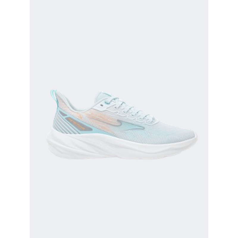 Erke Cushioning Women Running Shoes White/Blue