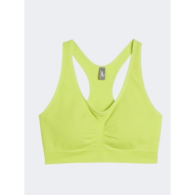 Puma 4Keeps Shapelux Seamless Women Training Bra Lime Pow