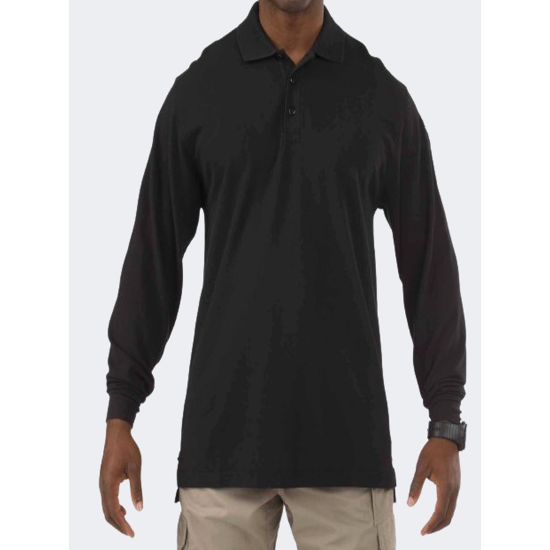 5-11 Brand Professional Men Tactical Polo Long Sleeve Black