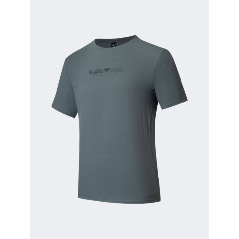 Anta Advanced Men Running T-Shirt Dark Grey