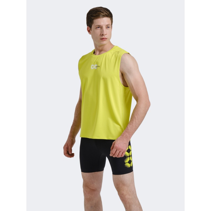 Anta Racing Challenge Knit Men Running Tank Yellow