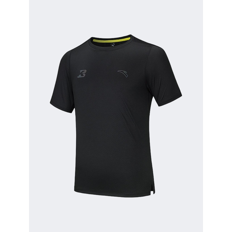 Anta Racing Challenge Men Running T-Shirt Black/Yellow