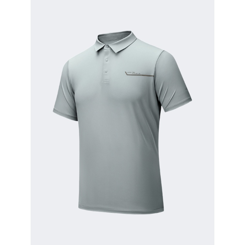 Anta Trn Essential Men Training Polo Short Sleeve Dark Green