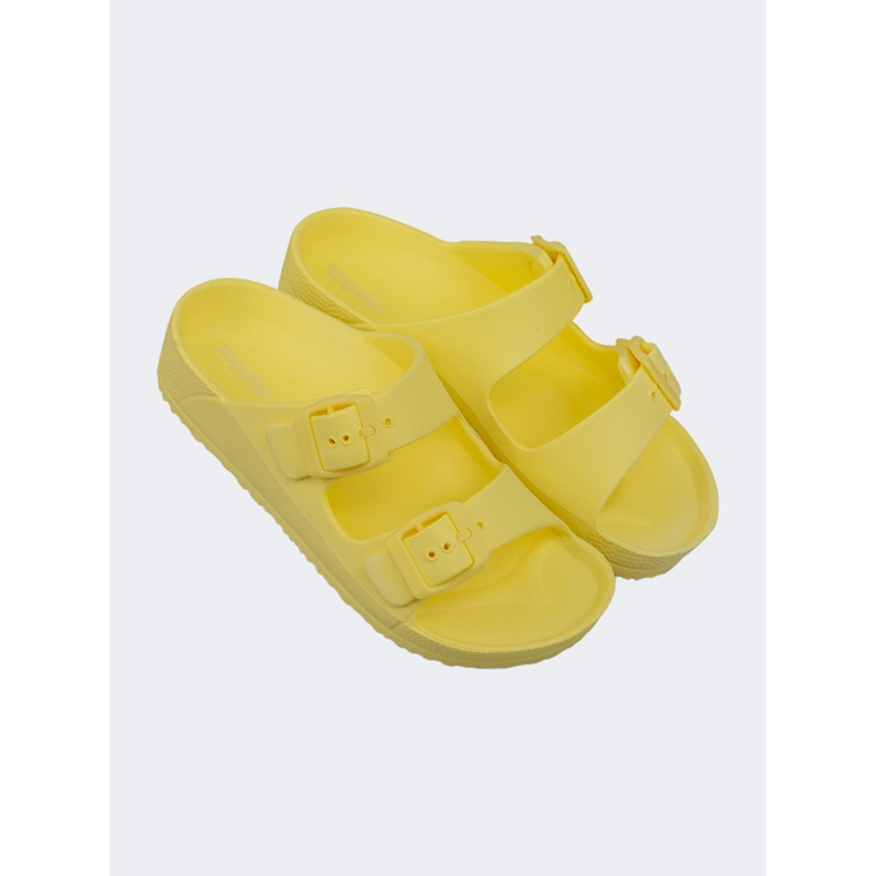 Oil And Gaz Chic Beach Kids Stripe Slide Yellow