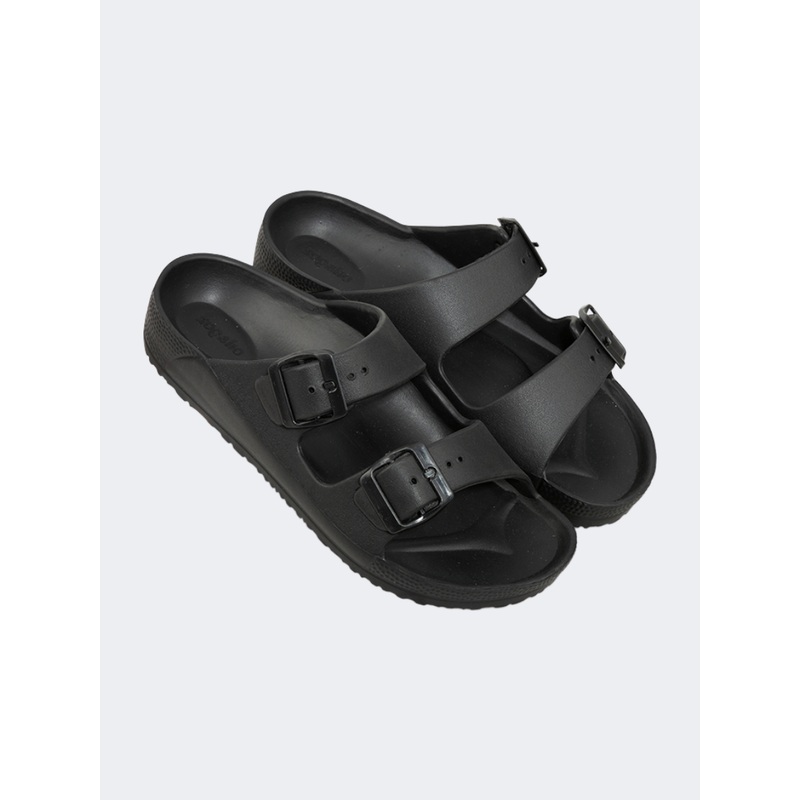 Oil And Gaz Chic Beach Women Stripe Slide Black