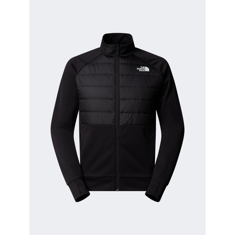 The North Face 2.0 Fleece Hybrid Full Zip Men Training Jacket Black Heather