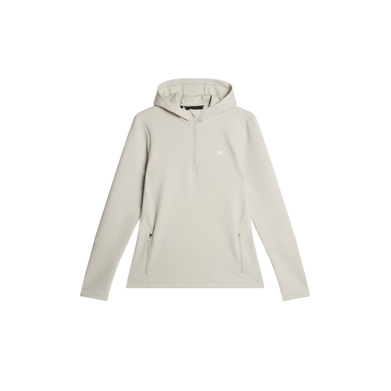 W Aerial Quarter Zip Hood / Moonbeam