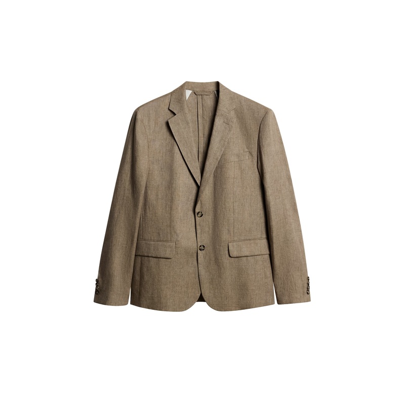 Elton U Super Linen Blazer / Sepia Tint