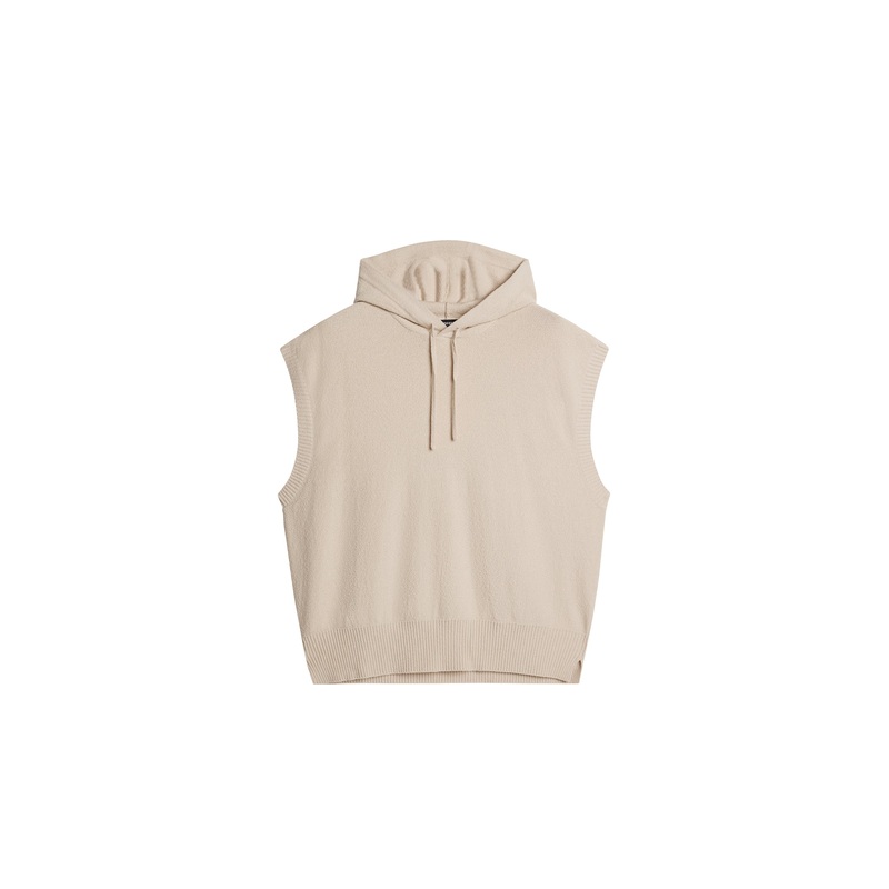 Finley Hooded Knit Vest / Moonbeam