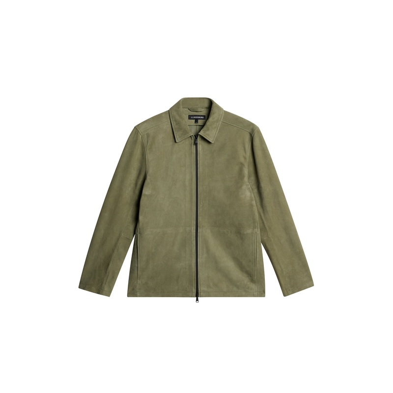 Jonah WR Suede Overshirt / Olivine