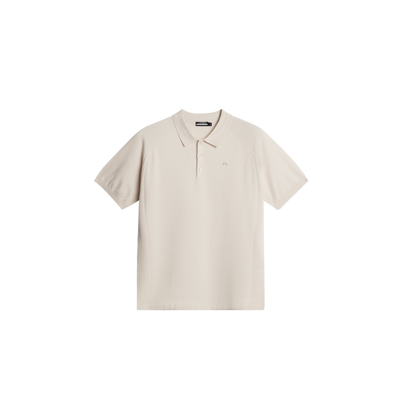 Martines Knitted Polo Shirt / Moonbeam