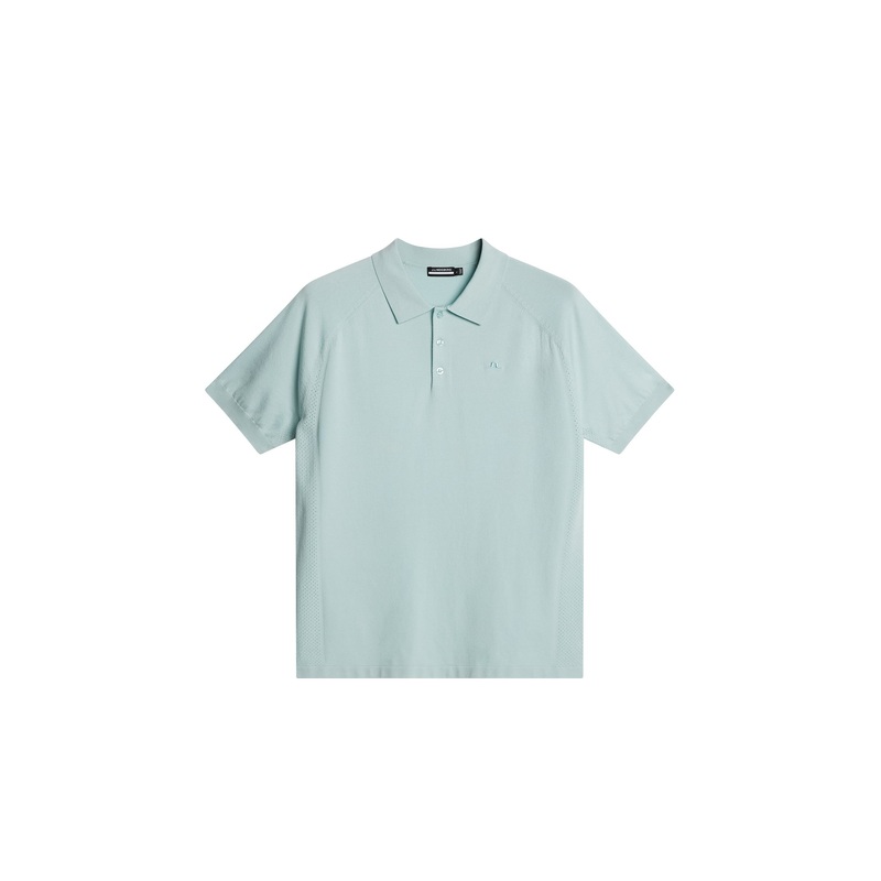 Martines Knitted Polo Shirt / Winter Sky