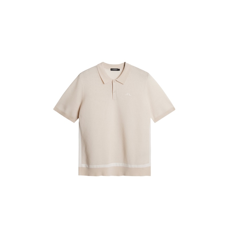 Reymond Structure Knit Polo / Moonbeam