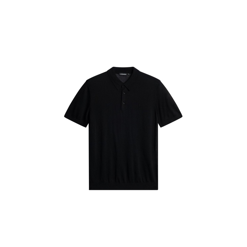 Ridge Lyocell Silk Polo / Black