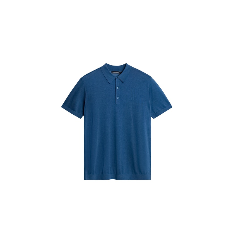Ridge Lyocell Silk Polo / Dark Blue