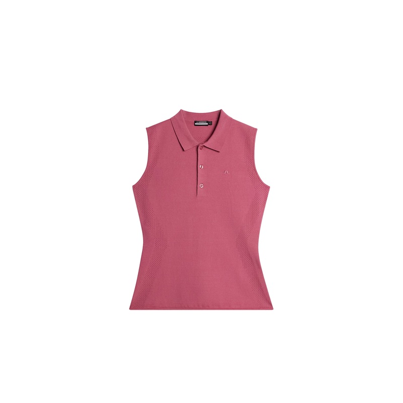 Tanja Sleeveless Polo Shirt / Rose Wine