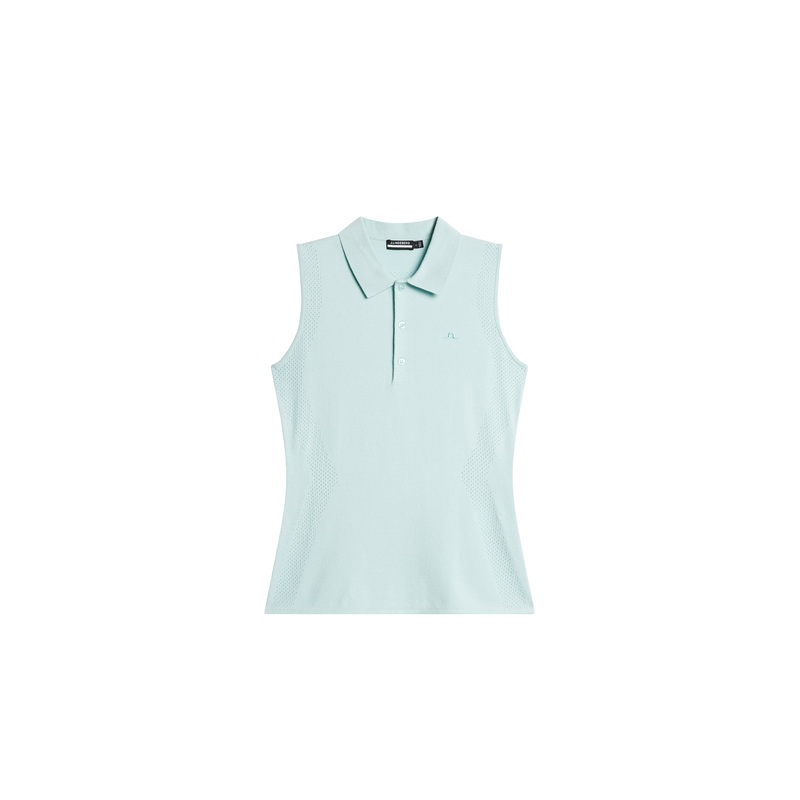 Tanja Sleeveless Polo Shirt / Winter Sky