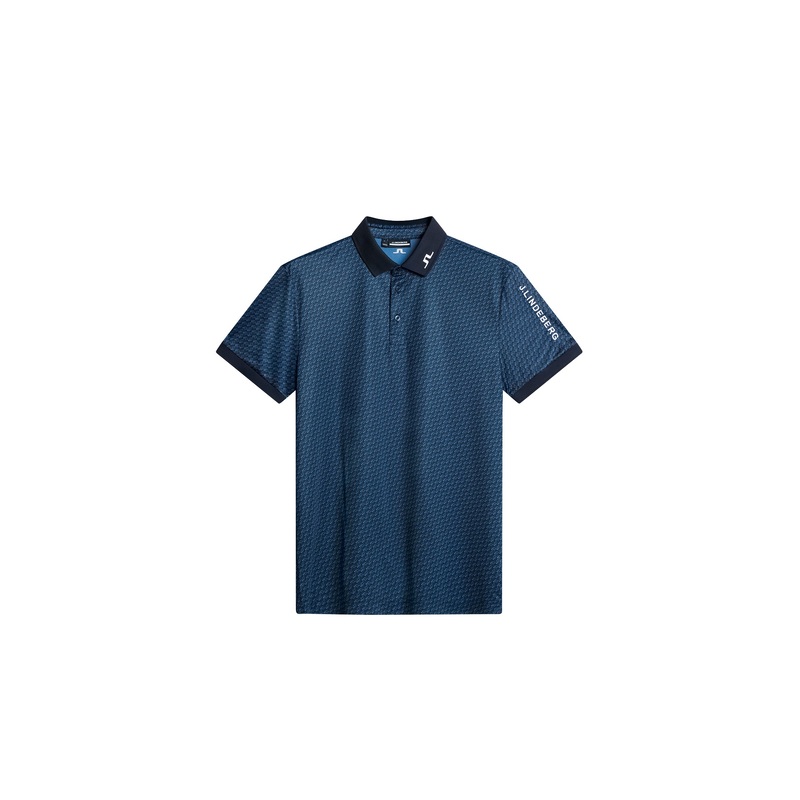 Tour Tech Print Polo / Shadow Bridge Navy S