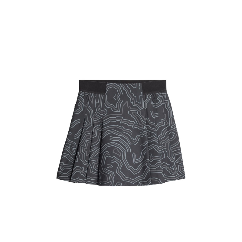 Alesia Print Skirt / Topo Asphalt L